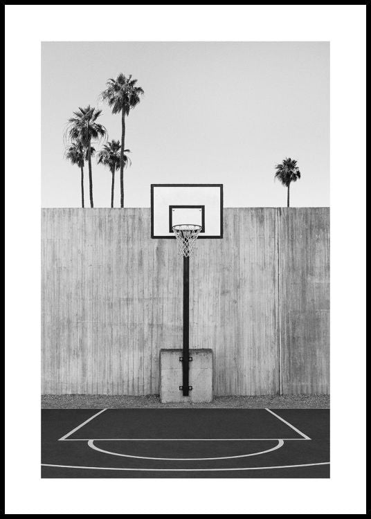 California Basketball Court Poster