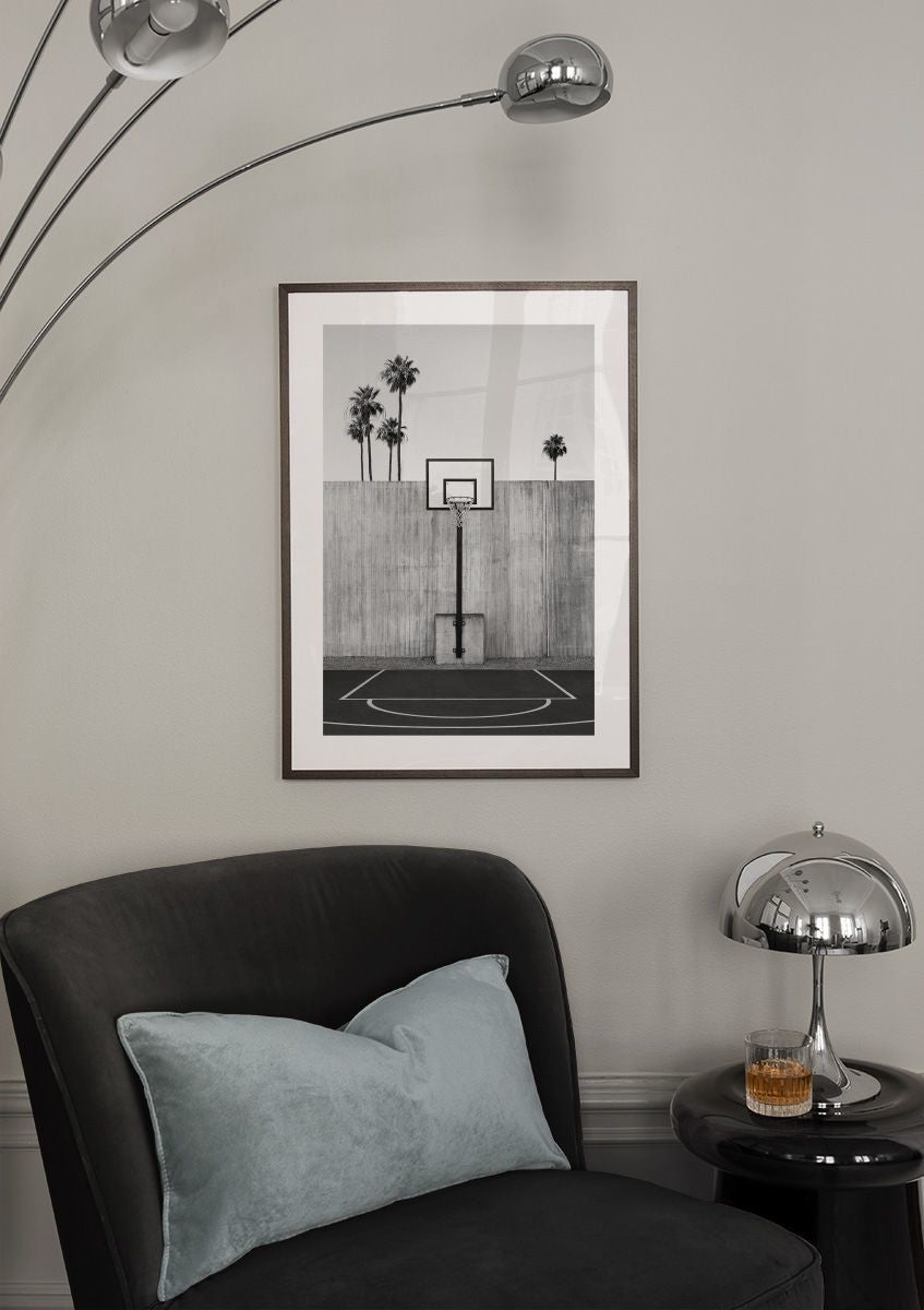 California Basketball Court Poster