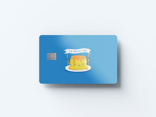 Flan Design | Credit Card Sticker | Small Chip | Credit Card Skin