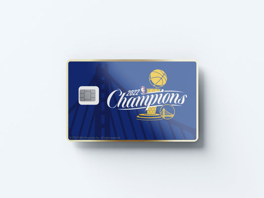 2022 NBA Champions Golden State Warriors Gold Ring Design | Credit Card Sticker | Small Chip | Credit Card Skin