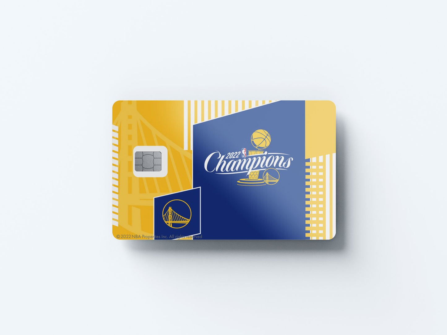 2022 NBA Champions Golden State Warriors Strength in Numbers Design | Credit Card Sticker | Small Chip | Credit Card Skin