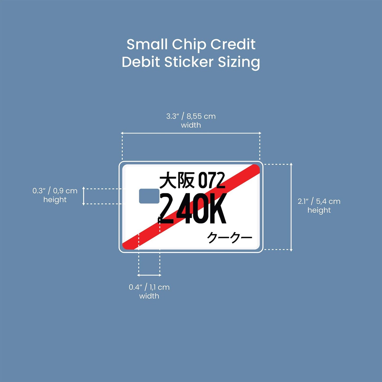 240K Design | Credit Card Sticker | Small Chip | Credit Card Skin