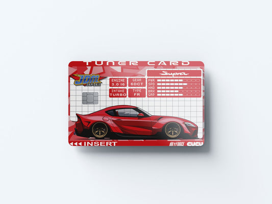 A90 Supra Tuner Card Design | Credit Card Sticker | Small Chip | Credit Card Skin