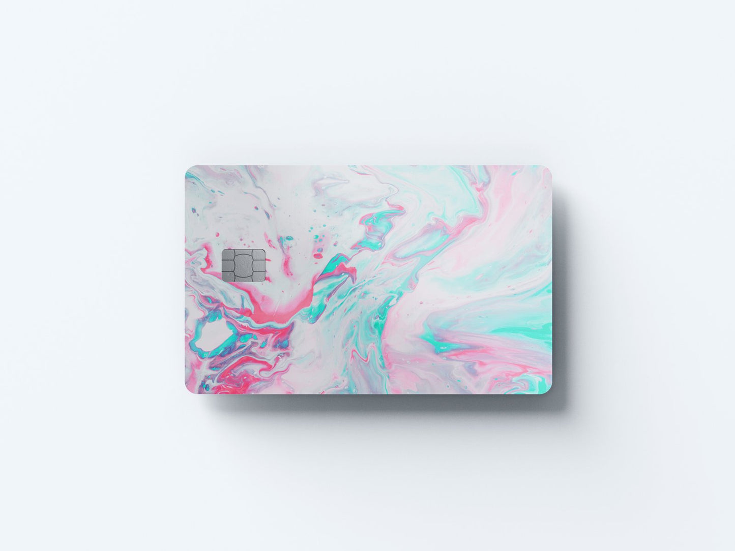 Abstract Paint Pink and Blue Design | Credit Card Sticker | Small Chip | Credit Card Skin