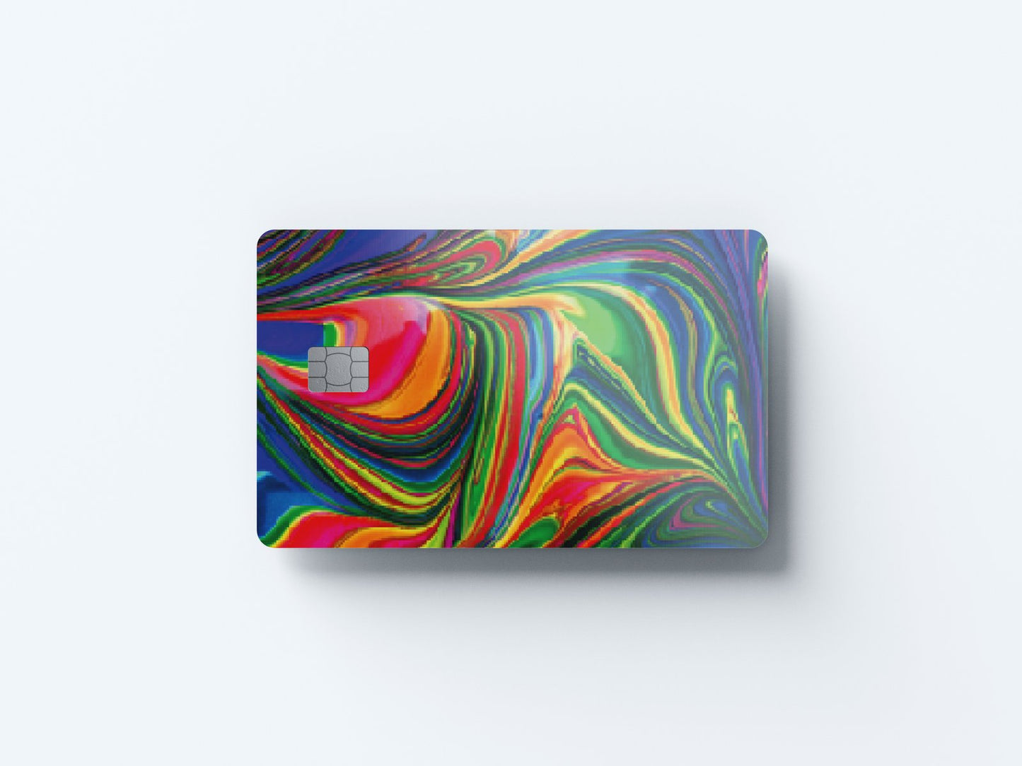 Abstract Paint Rainbow Design | Credit Card Sticker | Small Chip | Credit Card Skin