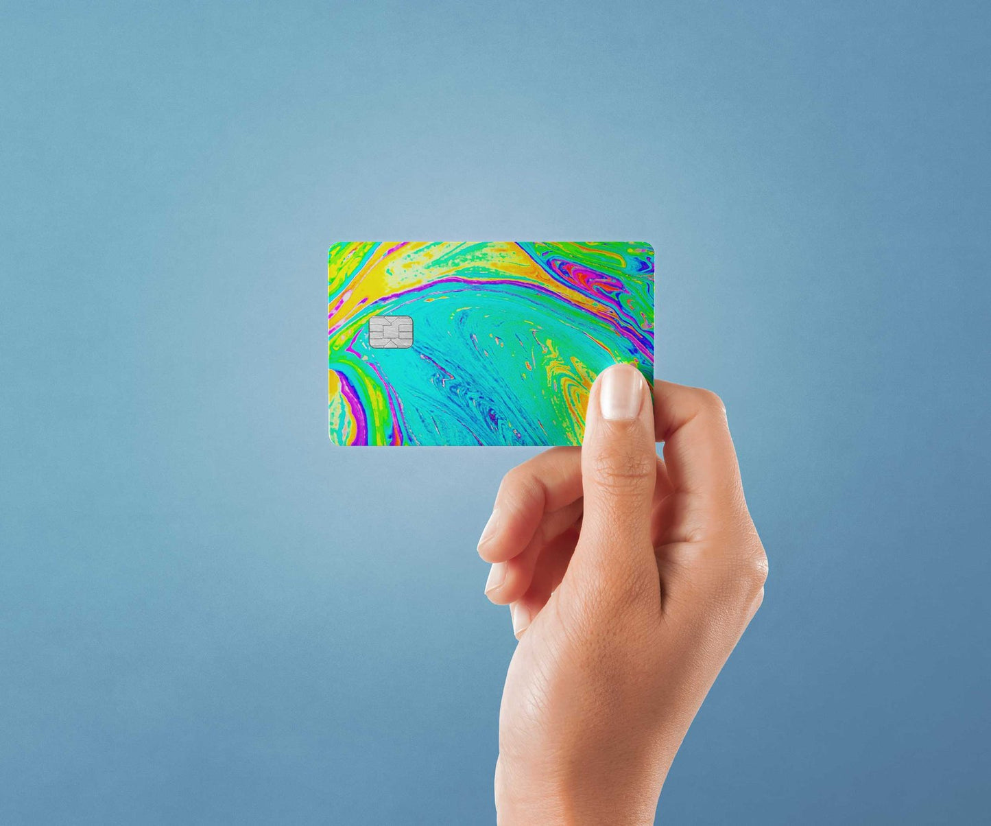 Abstract Paint Vibrant Design | Credit Card Sticker | Small Chip | Credit Card Skin