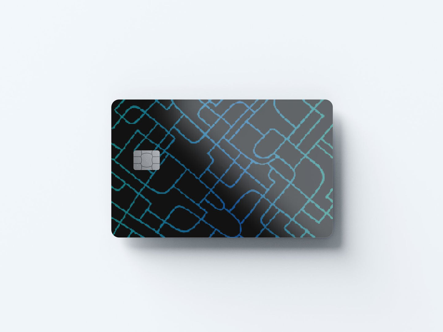 Abstract Pattern Blue Design | Credit Card Sticker | Small Chip | Credit Card Skin