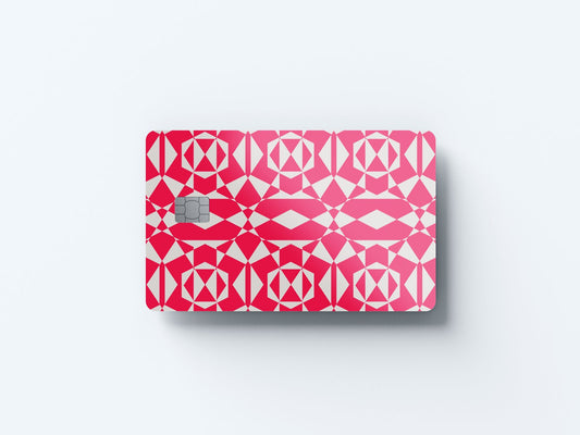 Abstract Pattern Diamond Design | Credit Card Sticker | Small Chip | Credit Card Skin