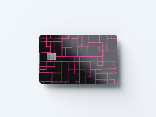 Abstract Pattern Pink Design | Credit Card Sticker | Small Chip | Credit Card Skin