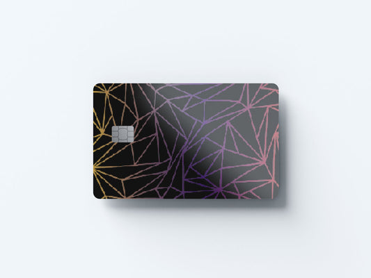 Abstract Pattern Triangles Design | Credit Card Sticker | Small Chip | Credit Card Skin