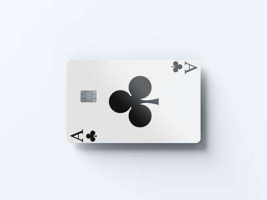 Ace of Clubs Design | Credit Card Sticker | Small Chip | Credit Card Skin