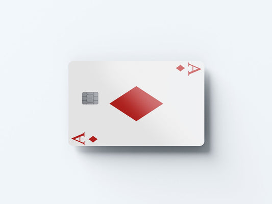 Ace of Diamonds Design | Credit Card Sticker | Small Chip | Credit Card Skin