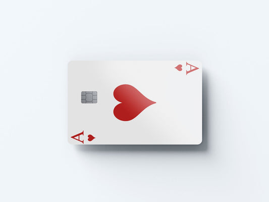 Ace of Hearts Design | Credit Card Sticker | Small Chip | Credit Card Skin