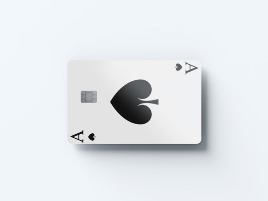 Ace of Spades Design | Credit Card Sticker | Small Chip | Credit Card Skin