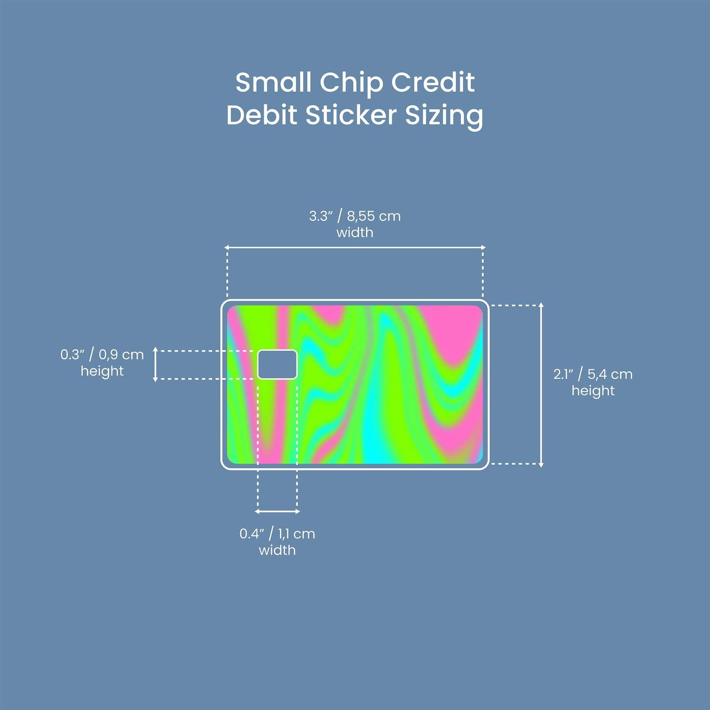 Acid Trip Design | Credit Card Sticker | Small Chip | Credit Card Skin