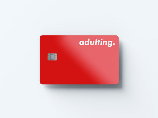 Adulting Design | Credit Card Sticker | Small Chip | Credit Card Skin