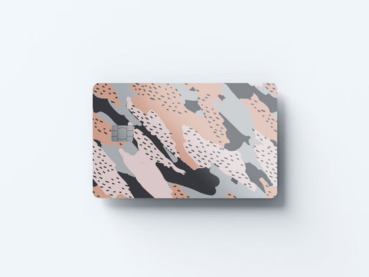 Aesthetic Camo Design | Credit Card Sticker | Small Chip | Credit Card Skin