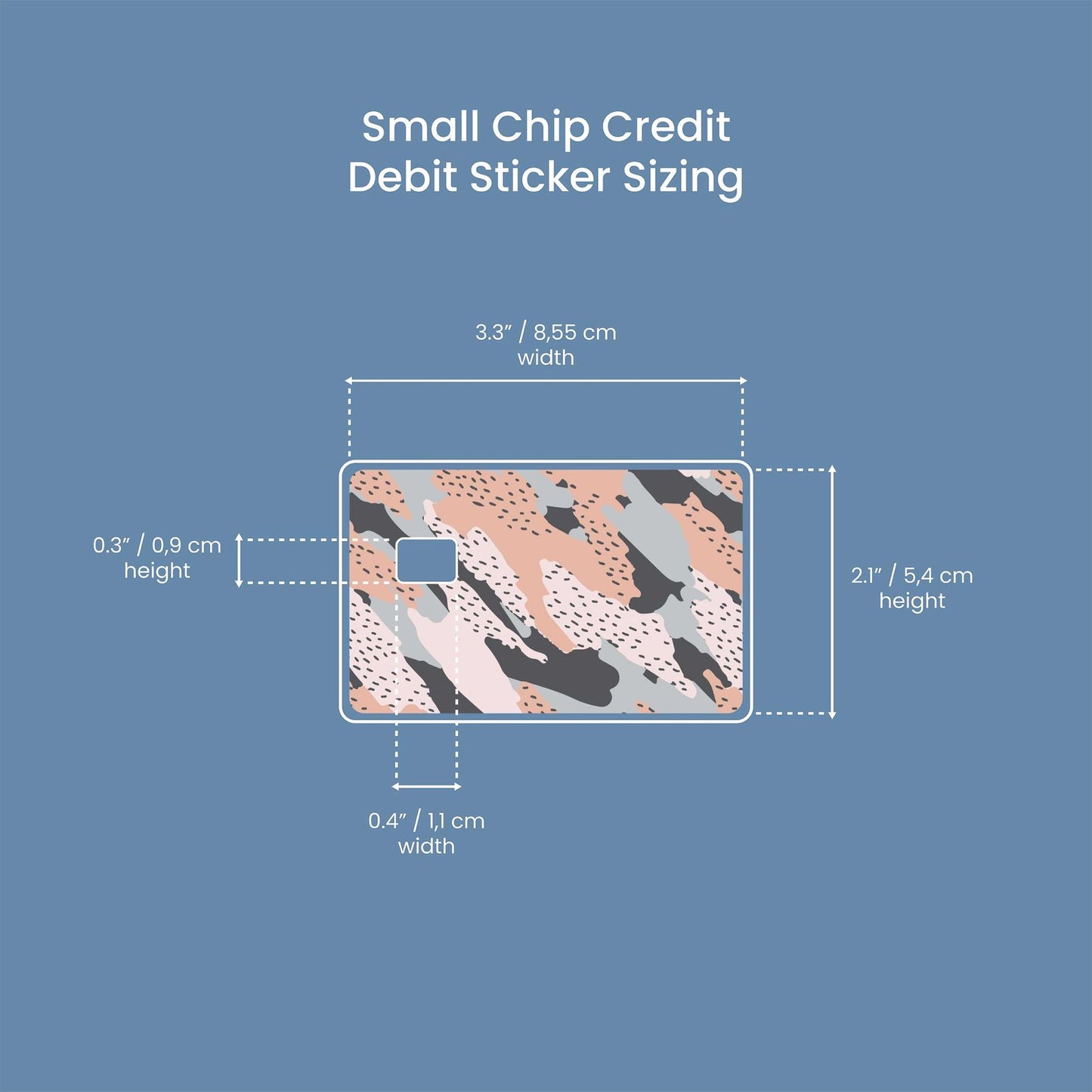 Aesthetic Camo Design | Credit Card Sticker | Small Chip | Credit Card Skin