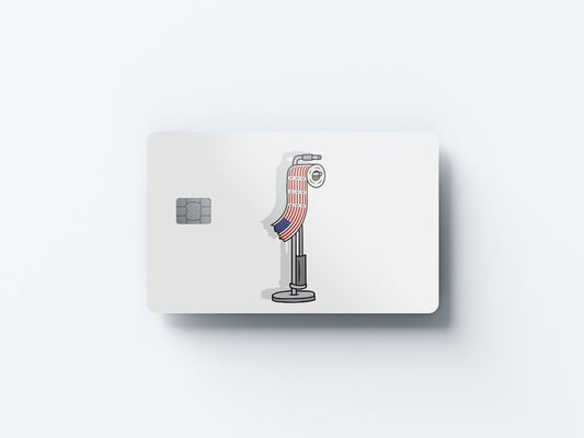 American Flag Toilet Paper Design | Credit Card Sticker | Small Chip | Credit Card Skin