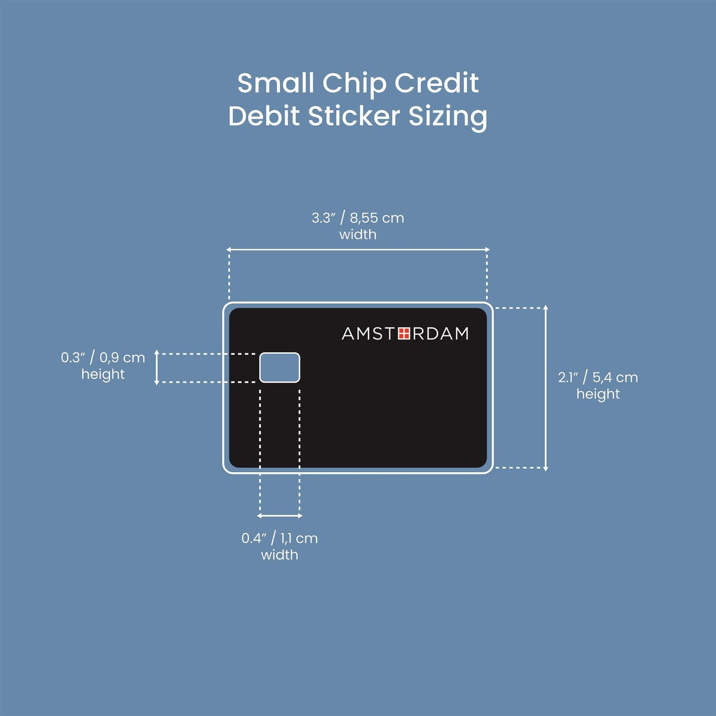 Amsterdam Design | Credit Card Sticker | Small Chip | Credit Card Skin