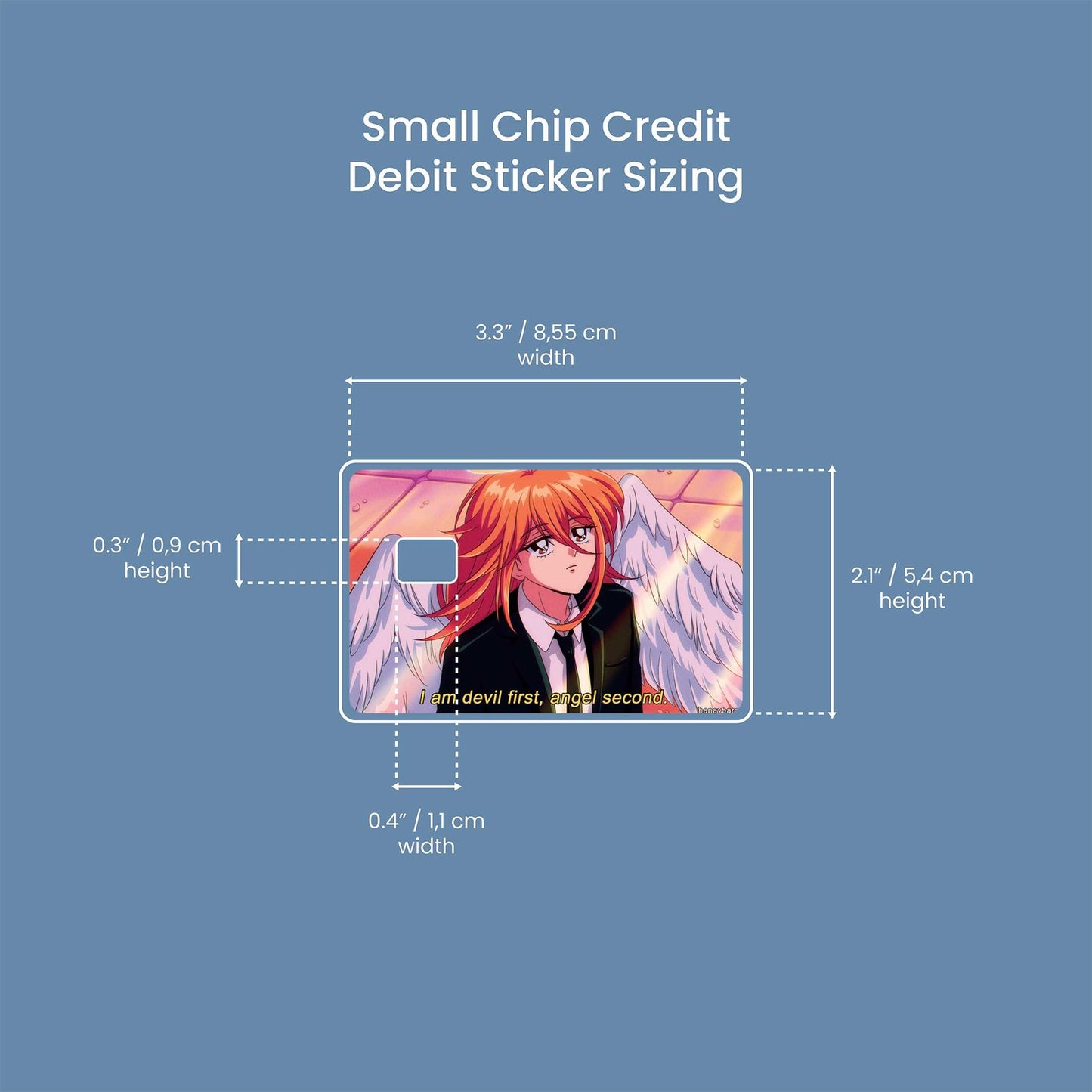 Angel Design | Credit Card Sticker | Small Chip | Credit Card Skin