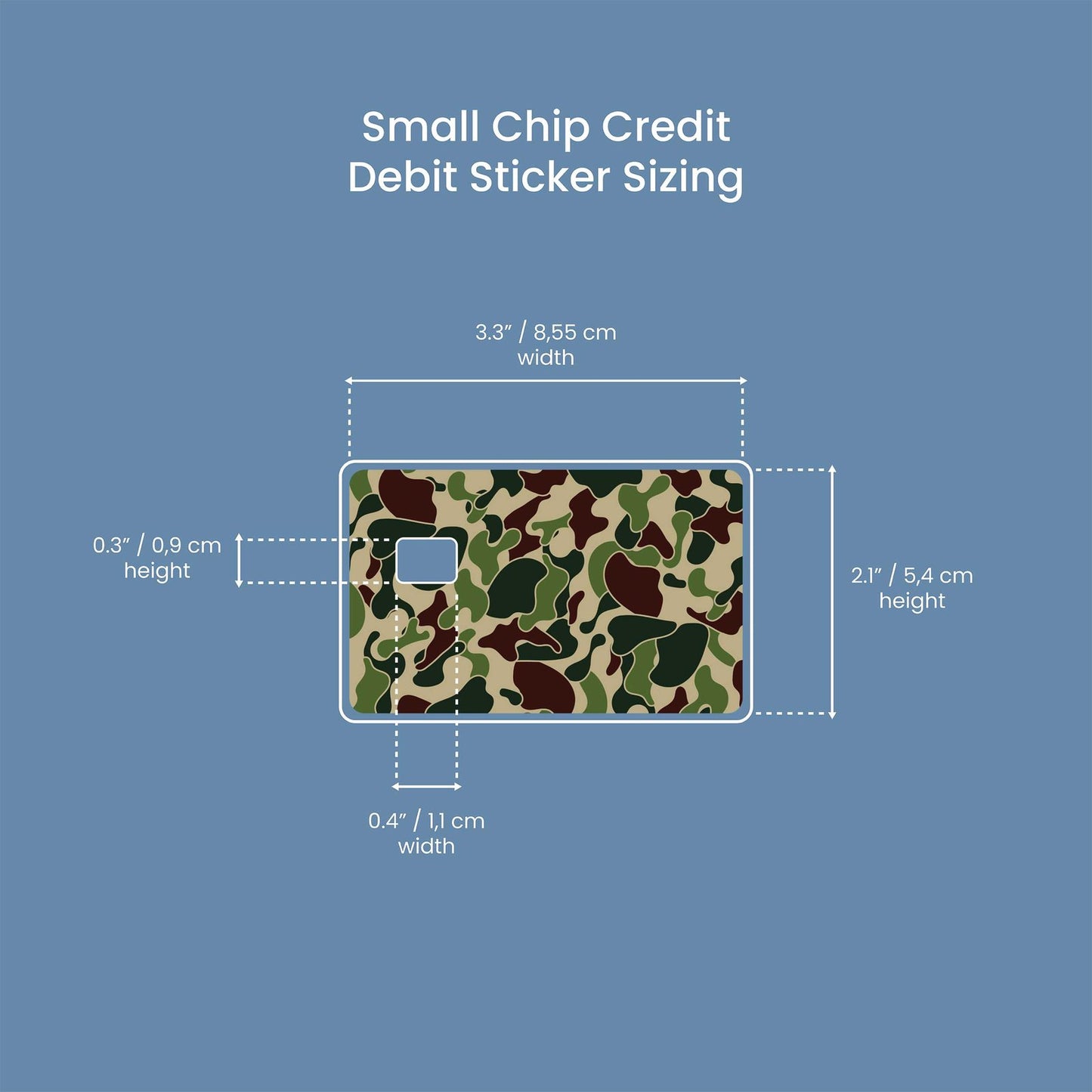 Ape Camo Design | Credit Card Sticker | Small Chip | Credit Card Skin