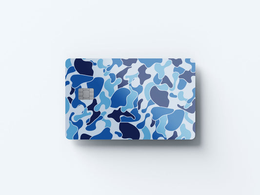 Ape Camo Blue Design | Credit Card Sticker | Small Chip | Credit Card Skin