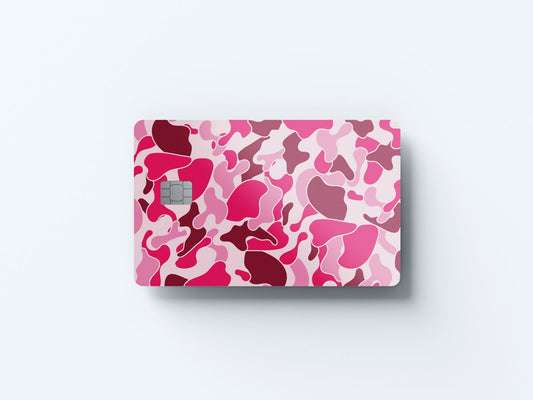 Ape Camo Pink Design | Credit Card Sticker | Small Chip | Credit Card Skin