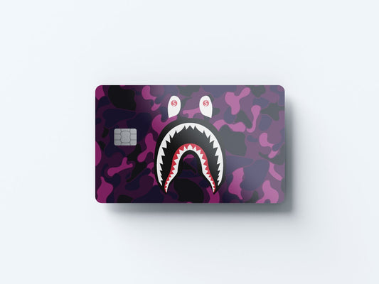 Ape Shark Purple Design | Credit Card Sticker | Small Chip | Credit Card Skin