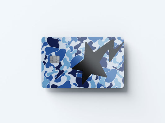 Ape Star Blue Design | Credit Card Sticker | Small Chip | Credit Card Skin