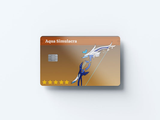 Aqua Simulacra Design | Credit Card Sticker | Small Chip | Credit Card Skin