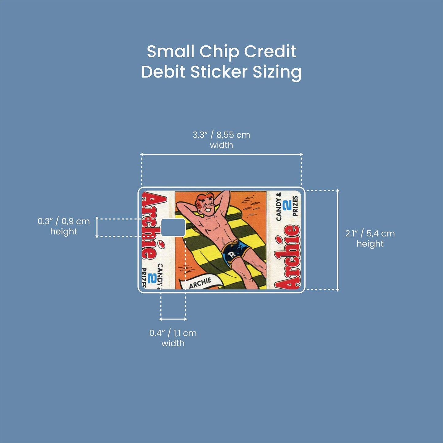 Archie Design | Credit Card Sticker | Small Chip | Credit Card Skin