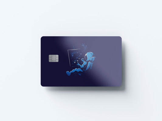 Astronaut Canvas Design | Credit Card Sticker | Small Chip | Credit Card Skin