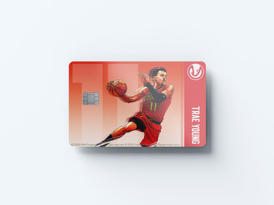 Atlanta Hawks Trae Young Design | Credit Card Sticker | Small Chip | Credit Card Skin