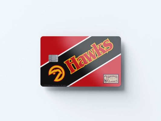 Atlanta Hawks Uptempo Hardwood Classics Design | Credit Card Sticker | Small Chip | Credit Card Skin