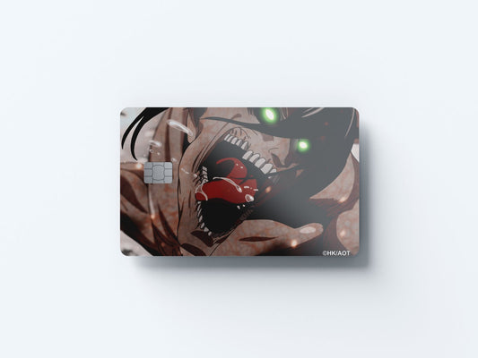 Attack Titan Design | Credit Card Sticker | Small Chip | Credit Card Skin