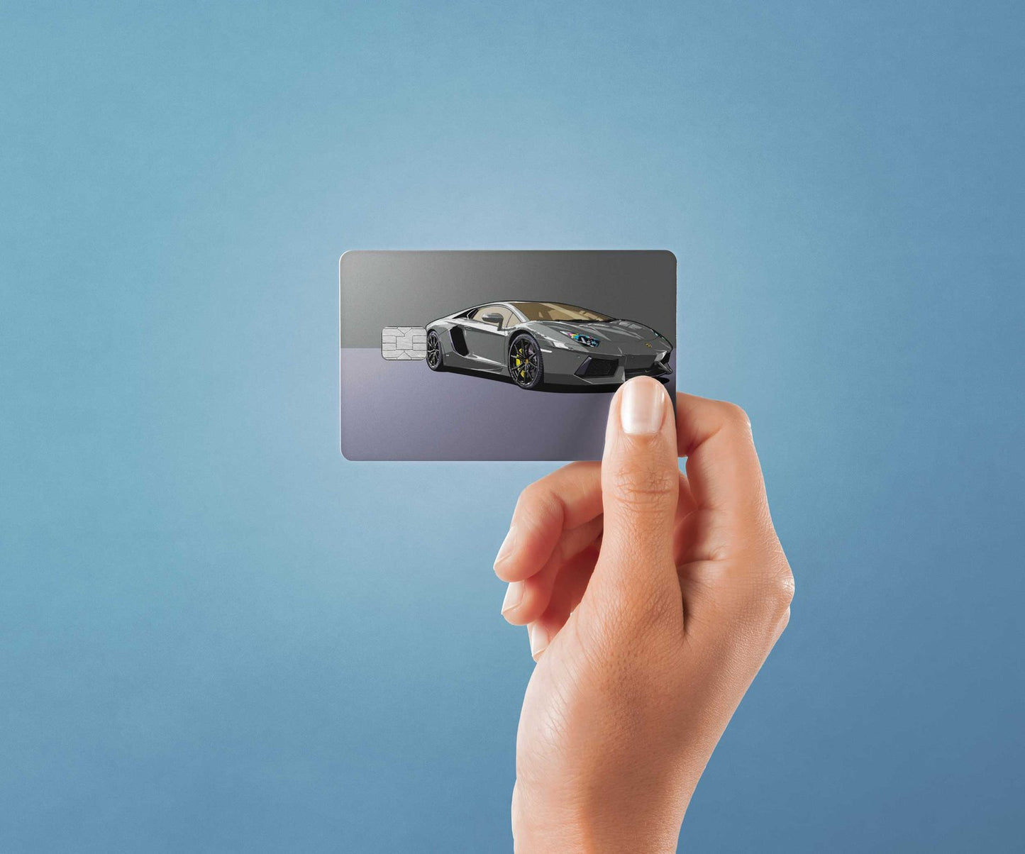 Aventador Design | Credit Card Sticker | Small Chip | Credit Card Skin