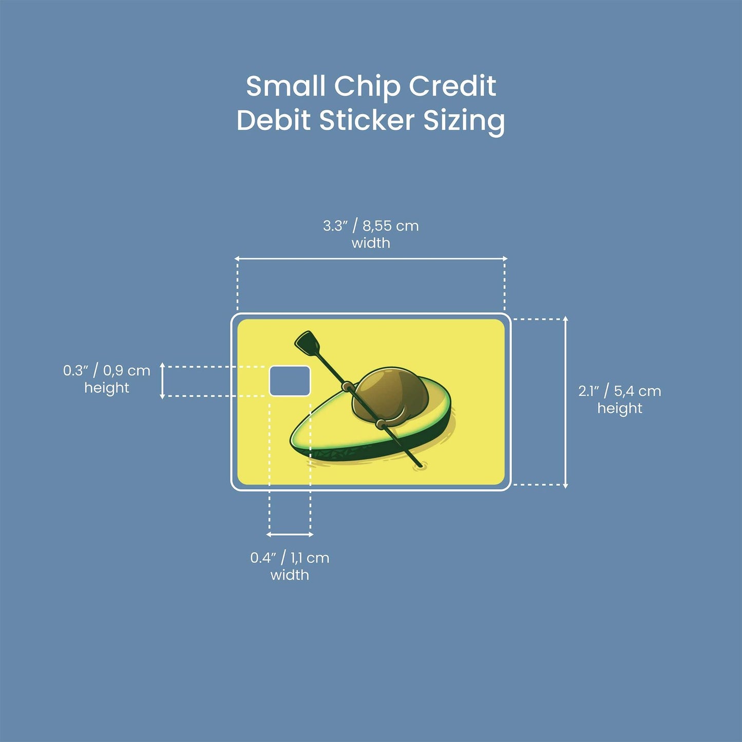 Avocanoe Design | Credit Card Sticker | Small Chip | Credit Card Skin