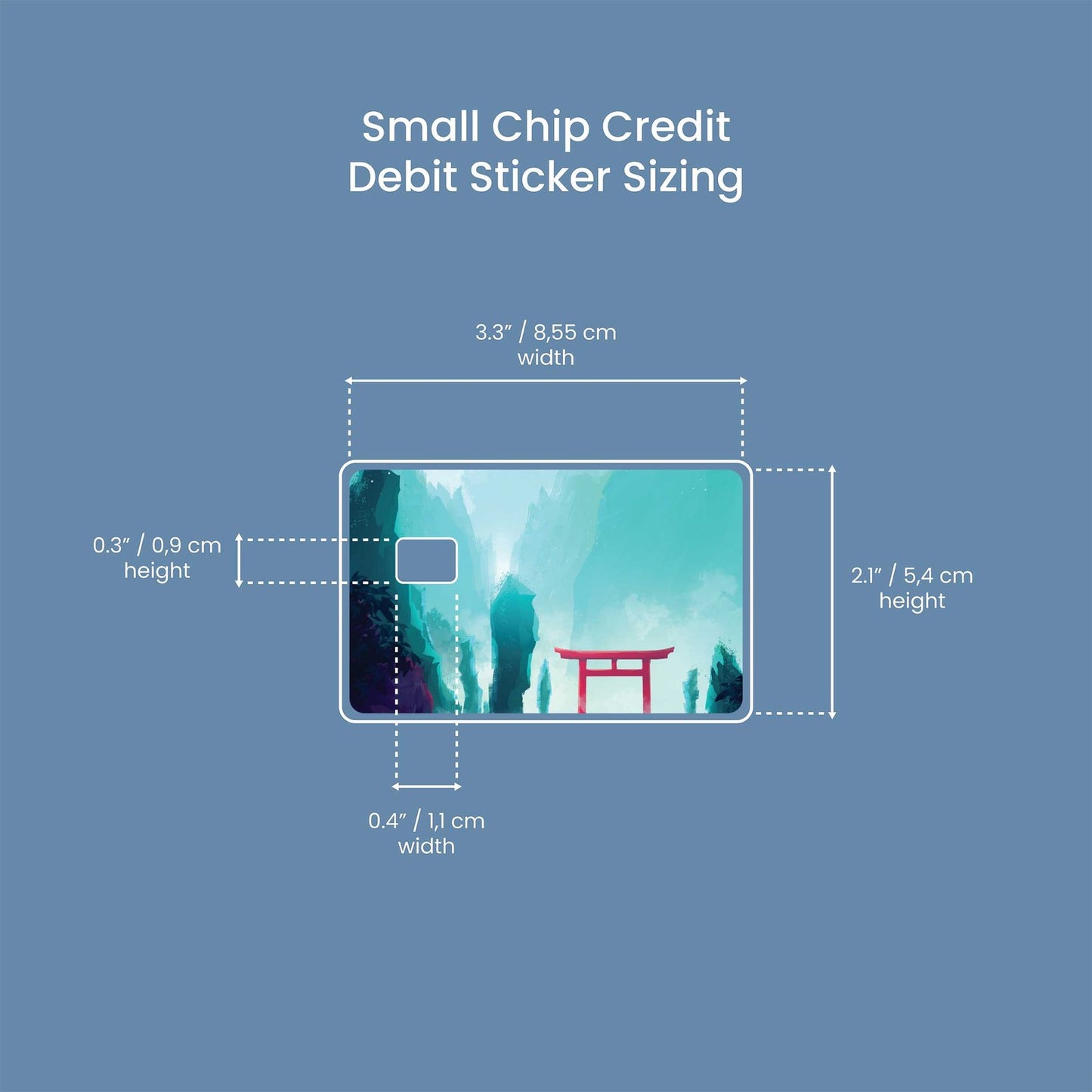 Away Design | Credit Card Sticker | Small Chip | Credit Card Skin