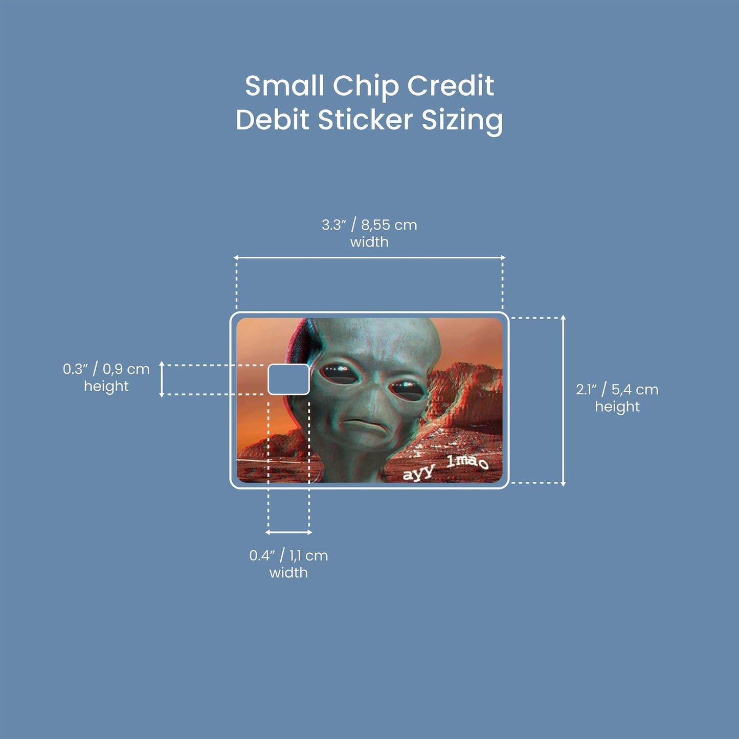 Ayy Lmao Design | Credit Card Sticker | Small Chip | Credit Card Skin