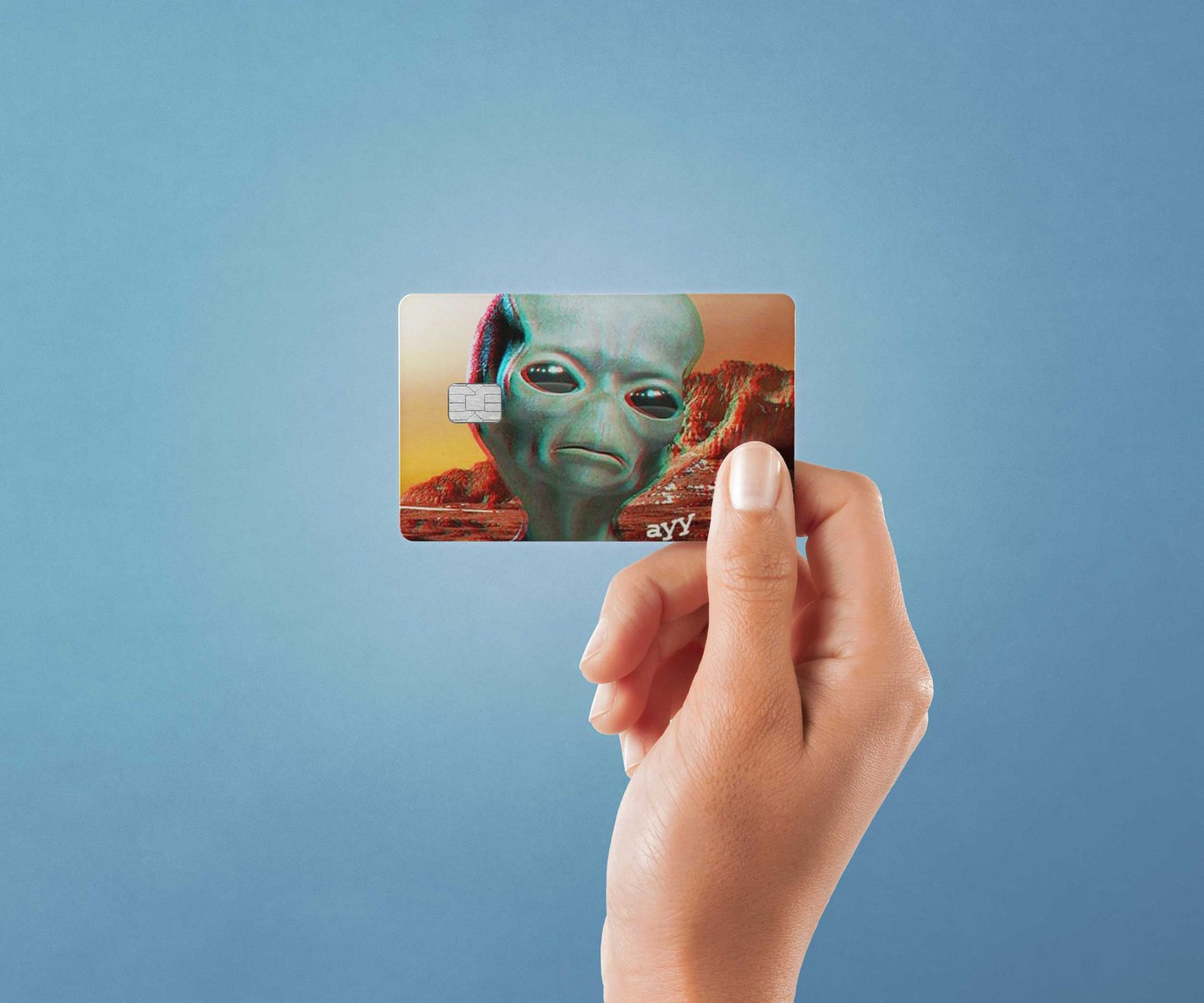 Ayy Lmao Design | Credit Card Sticker | Small Chip | Credit Card Skin