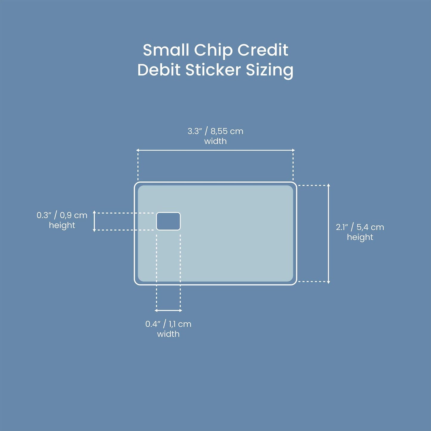 Baby Blue Design | Credit Card Sticker | Small Chip | Credit Card Skin