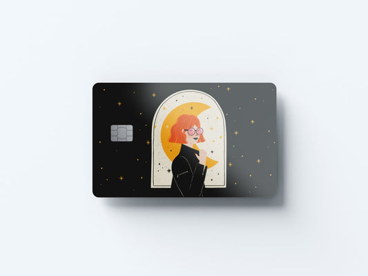 Badass Woman Design | Credit Card Sticker | Small Chip | Credit Card Skin