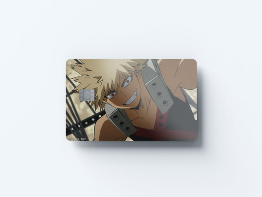 Bakugo Design | Credit Card Sticker | Small Chip | Credit Card Skin