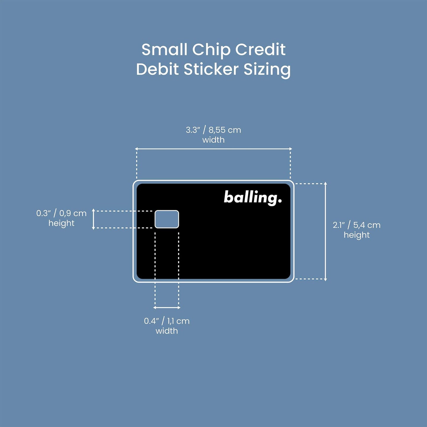 Balling Design | Credit Card Sticker | Small Chip | Credit Card Skin