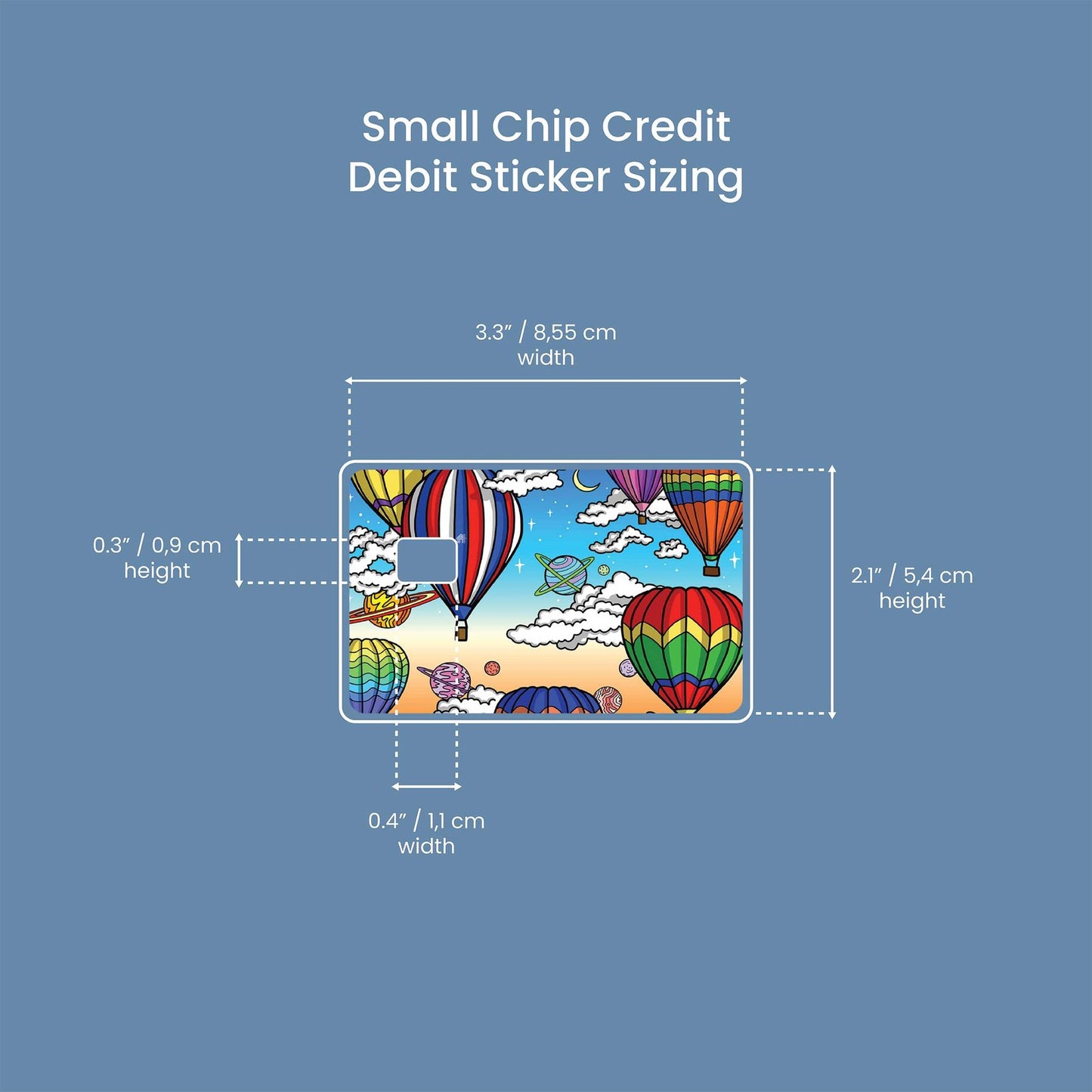 Balloon Festival Design | Credit Card Sticker | Small Chip | Credit Card Skin