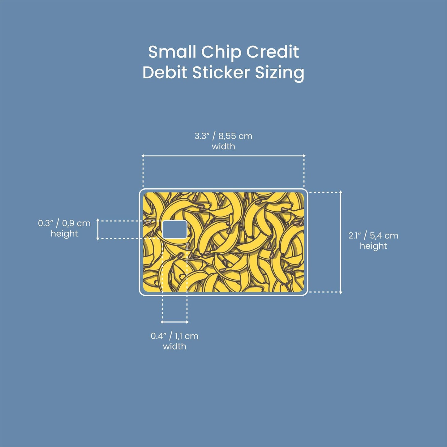 Bananas Design | Credit Card Sticker | Small Chip | Credit Card Skin