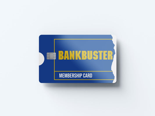 Bank Buster Design | Credit Card Sticker | Small Chip | Credit Card Skin