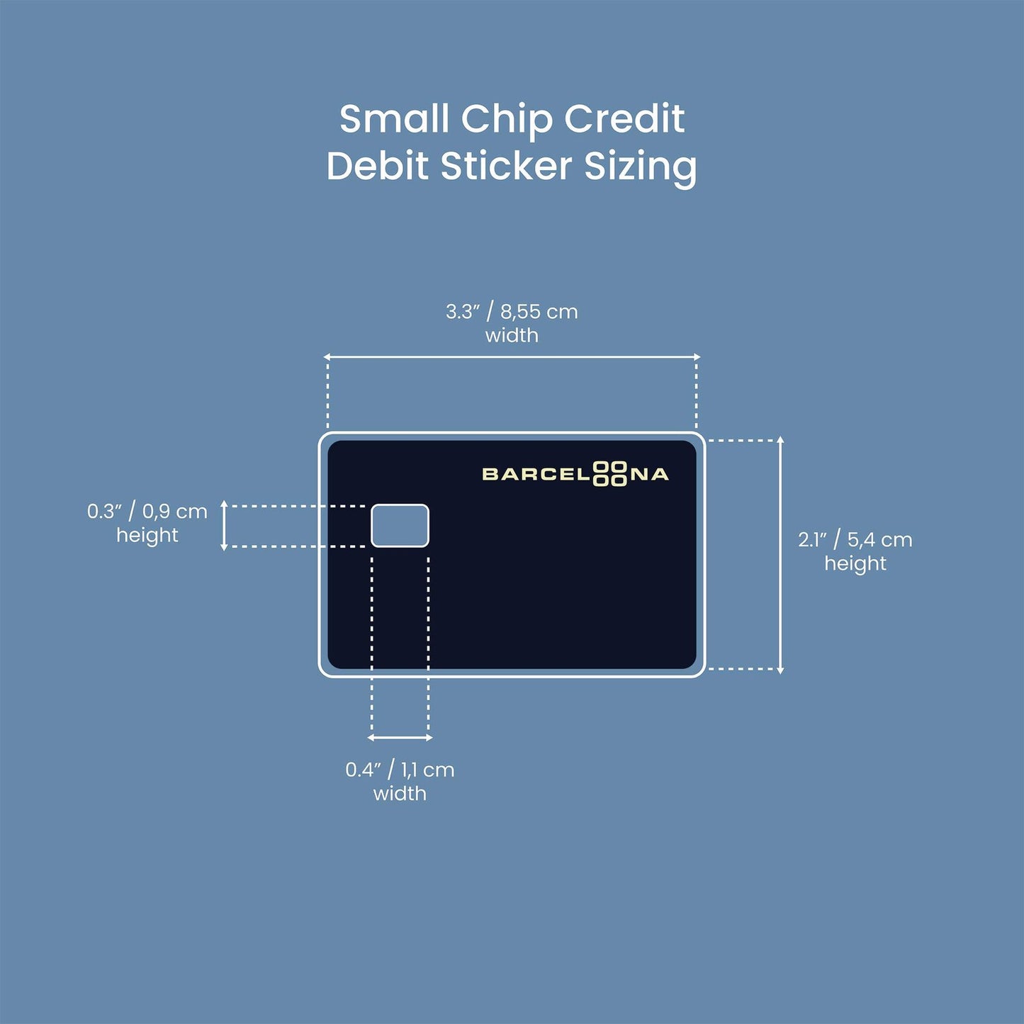 Barcelona Design | Credit Card Sticker | Small Chip | Credit Card Skin