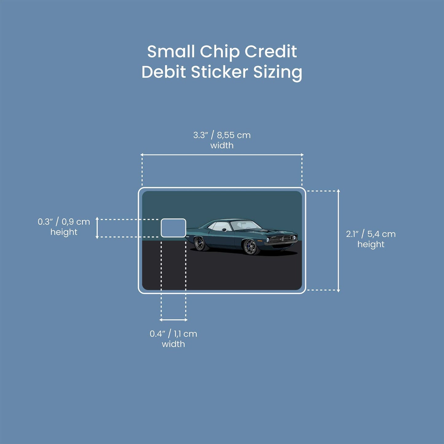 Barracuda Design | Credit Card Sticker | Small Chip | Credit Card Skin